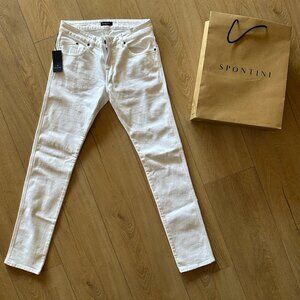 Spontini White Slim Jeans — Brand New from Paris